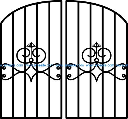 iron fence gate file cdr and dxf free vector download for Laser cut plasma