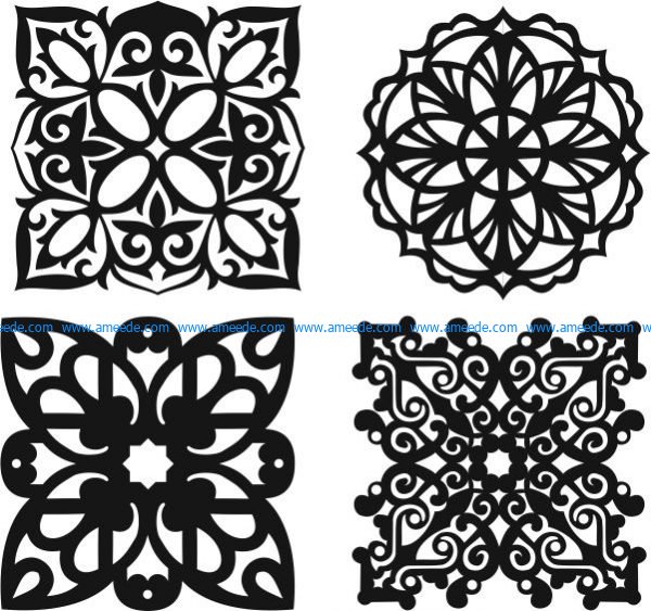 islamic motif creation file cdr and dxf free vector download for Laser cut Plasma
