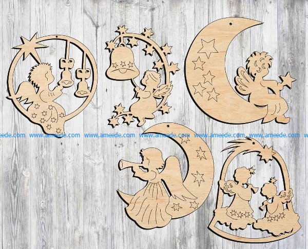 little angel file cdr and dxf free vector download for Laser cut