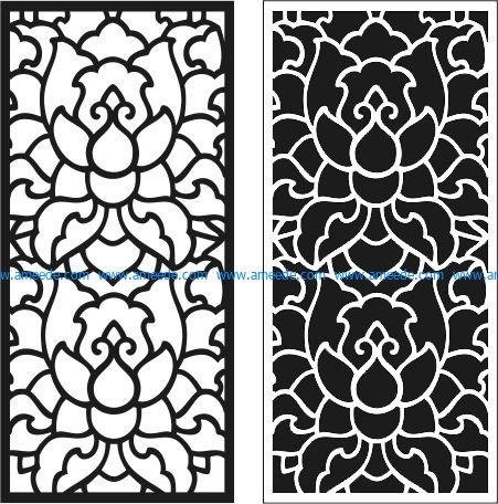 lotus shaped partition file cdr and dxf free vector download for Laser cut CNC