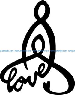 love symbol file cdr and dxf free vector download for Laser cut plasma