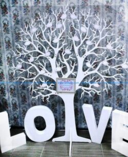 love tree file cdr and dxf free vector download for Laser cut CNC