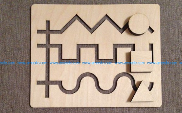 maze game file cdr and dxf free vector download for Laser cut cnc