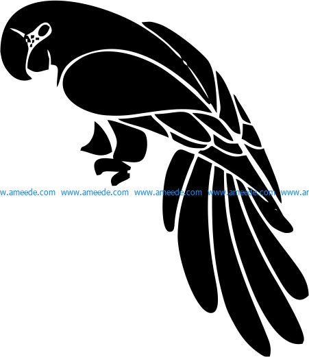 multicolored parrot file cdr and dxf free vector download for printers or laser engraving machines