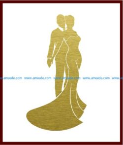 newlyweds file cdr and dxf free vector download for Laser