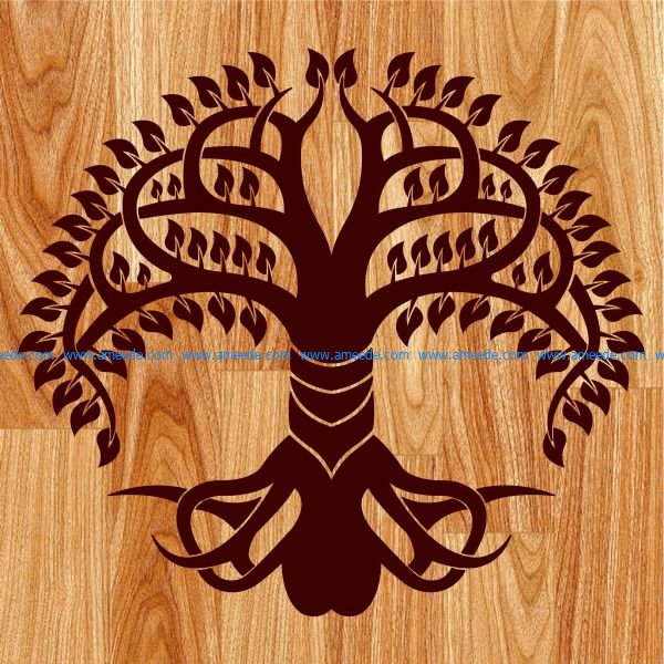 octopus shaped tree file cdr and dxf free vector download for print or laser engraving machines