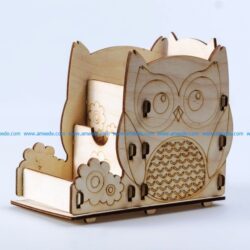 owl-shaped stationery shelves file cdr and dxf free vector download for Laser cut CNC