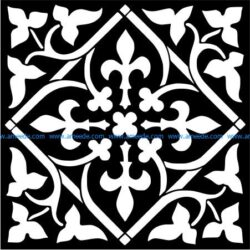 pattern printed on ceramic tiles file cdr and dxf free vector download for Laser cut CNC