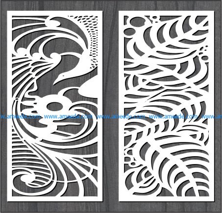 phoenix and the leaves file cdr and dxf free vector download for Laser cut CNC