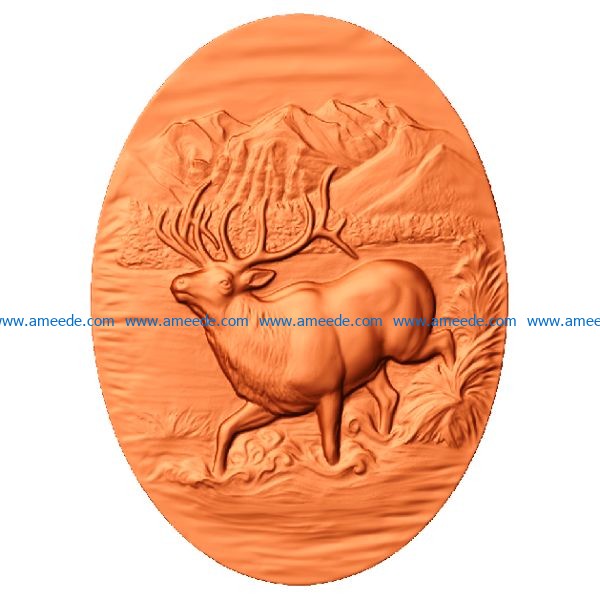picture of a deer going foraging file stl free vector art 3d download for CNC