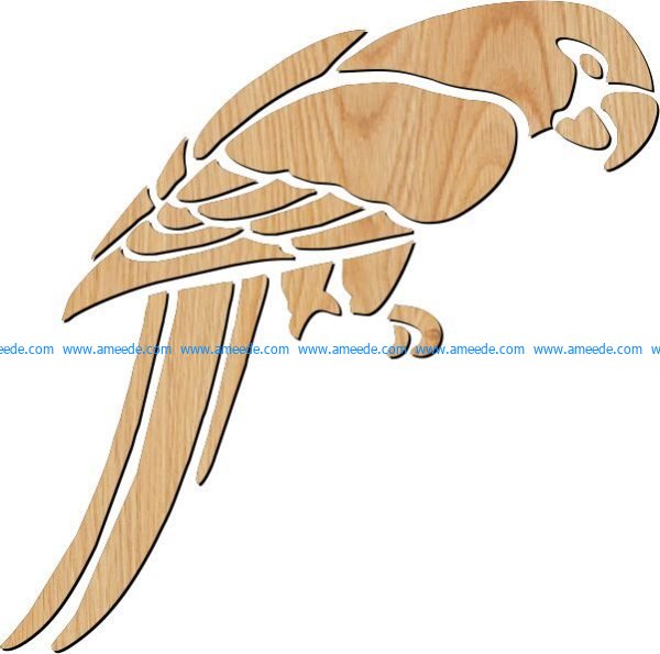 red-beaked parrot file cdr and dxf free vector download for print or laser engraving machines