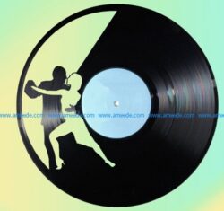couple dancing wall clock file cdr and dxf free vector download for Laser cut CNC
