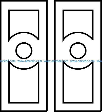 room door model file cdr and dxf free vector download for CNC cut