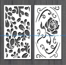 roses in leaf dust file cdr and dxf free vector download for Laser cut CNC