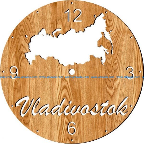 russian clock free vector download for Laser cut Plasma