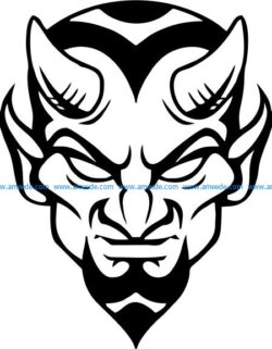 satan’s head file cdr and dxf free vector download for print or laser