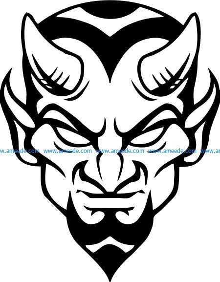 satan's head file cdr and dxf free vector download for print or laser