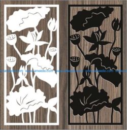 screen of the lotus in the lake file cdr and dxf free vector download for Laser cut CNC