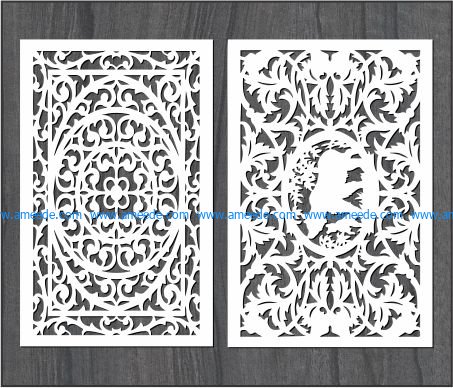 screen wind pattern bear file cdr and dxf free vector download for Laser cut CNC