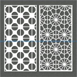 semicircular baffle pattern file cdr and dxf free vector download for Laser cut CNC