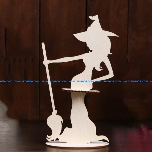 set of witch-shaped paper towels file cdr and dxf free vector download for Laser cut CNC