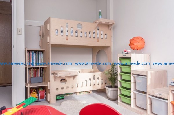 set-up furniture for children's bedrooms free vector download for cut CNC