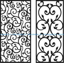 spiral vines pattern file cdr and dxf free vector download for Laser cut CNC