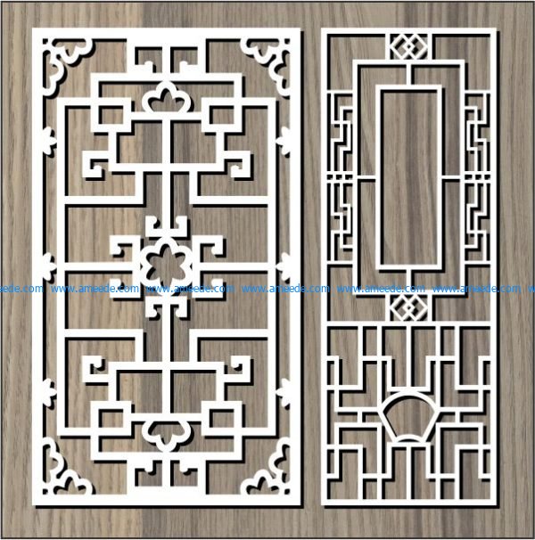 square hook pattern file cdr and dxf free vector download for Laser cut CNC