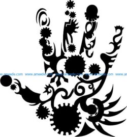 steampunk hands file cdr and dxf free vector download for printers or laser engraving machines