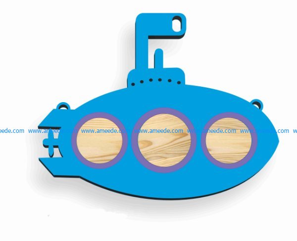 submarine toy for children file cdr and dxf free vector download for Laser cut CNC