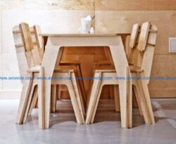 tables and chairs at the restaurant file cdr and dxf free vector download for cut CNC