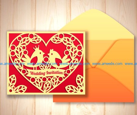 template and envelope with the flat design file cdr and dxf free vector download for Laser cut