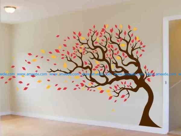 the decorated tree in the room file cdr and dxf free vector download for print or laser engraving machines