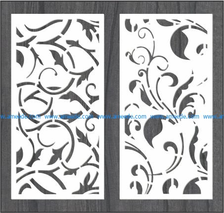 twisted vines bulkhead file cdr and dxf free vector download for Laser cut CNC
