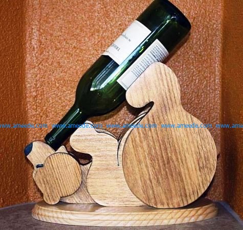 Bear bottle holder file cdr and dxf free vector download for Laser cut CNC