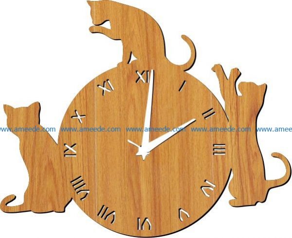 watch 3 black cats file cdr and dxf free vector download for Laser cut plasma