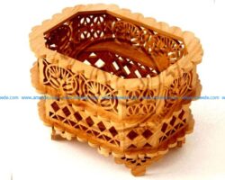 wooden baskets for storage file cdr and dxf free vector download for Laser cut CNC