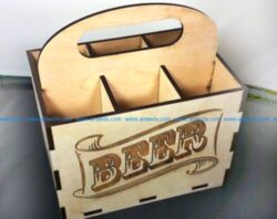 wooden box for beer file cdr and dxf free vector download for Laser cut CNC
