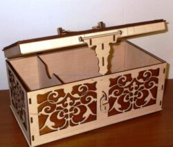 wooden chest  file cdr and dxf free vector download for Laser cut CNC