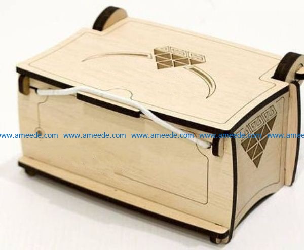 wooden jewelry box file cdr and dxf free vector download for Laser cut CNC