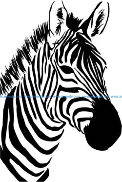 zebra head file cdr and dxf free vector download for print or laser