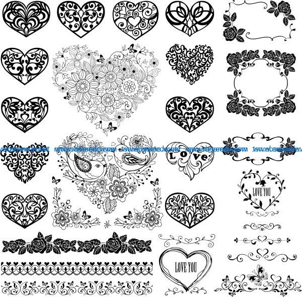 Cardiac flower file cdr and dxf free vector download for print or laser engraving machines