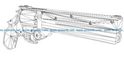 3D illusion led lamp Double-barreled gun free vector download for laser engraving machines