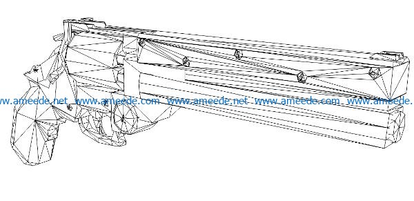 3D illusion led lamp Double-barreled gun free vector download for laser engraving machines