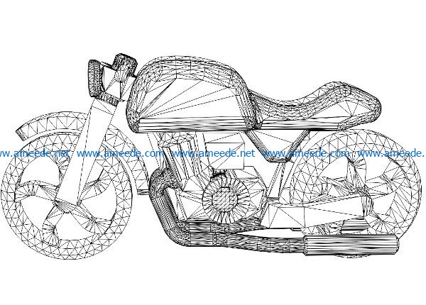 3D illusion led lamp Harley Davidson aaa free vector download for laser engraving machines
