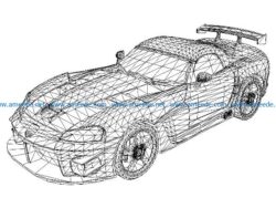 3D illusion led lamp McLaren  super car free vector download for laser engraving machines