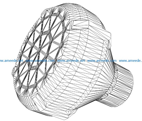3D illusion led lamp Torch free vector download for laser engraving machines