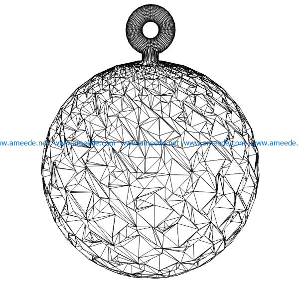 3D illusion led lamp ball free vector download for laser engraving machines