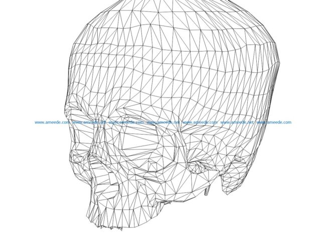 3D illusion led lamp human skull free vector download for laser engraving machines