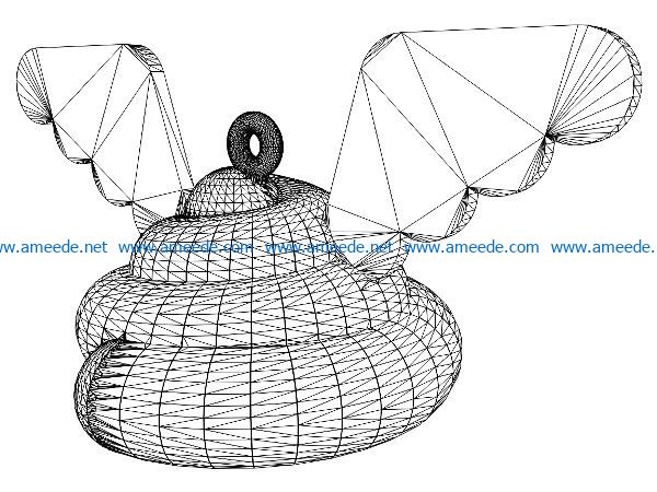 3D illusion led lamp shit free vector download for laser engraving machines